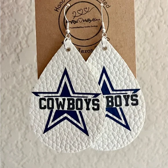 Dallas Cowboy Handmade & Lightweight Earrings - Picture 4 of 4